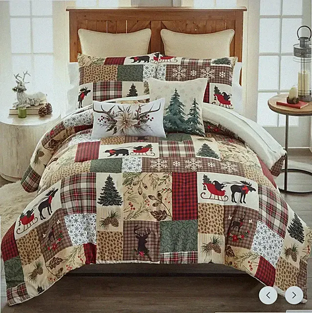 Christmas Holiday Country Comforter Set Festive