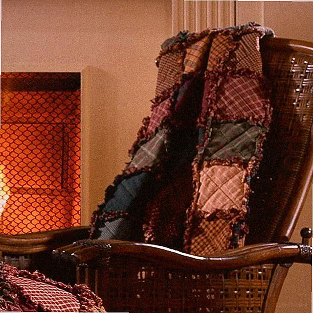 Donna Sharp Campfire Rag Quilted Throw Rustic Country Lodge Cotton Patchwork