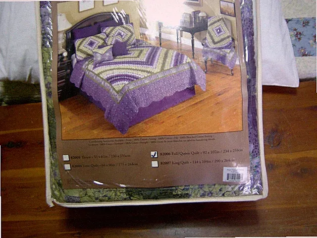 Donna Sharp King/Queen Plum Postage Stamp Quilt and Shams 92x102