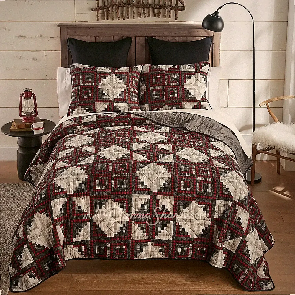 Donna Sharp Log Cabin Star Cotton Quilt Collection