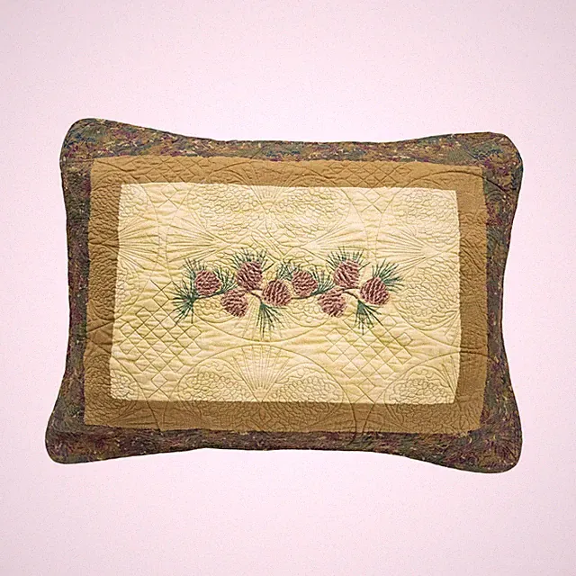 Donna Sharp Pillow Sham - Cabin Raising Pine Cone Lodge Decorative Pillow Cov...