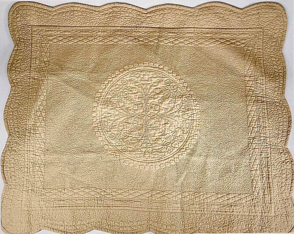 DONNA SHARP Pillow Shams AVA Tan Quilted Scalloped 100% Cotton NWT 7 Available