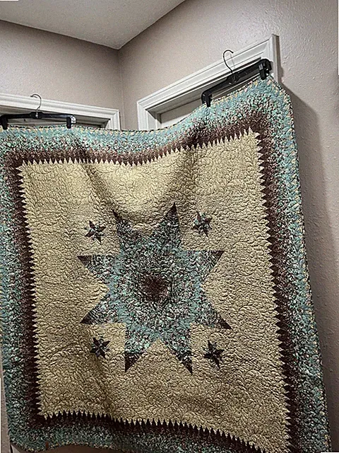 Donna Sharp Sea Breeze Star Throw Quilt 62x62