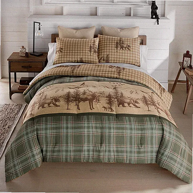 Donna Sharp Spruce Trail-King Comforter Set, Measures 104 King, Trail