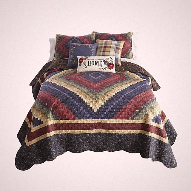 Donna Sharp Traditonal Quilt Bedding Set with Chesapeake Design - 3-Piece Kin...