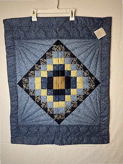 Vintage Donna Sharp Kentucky Pillow Sham Pillowcase Blue Quilt Quilted NOS NEW